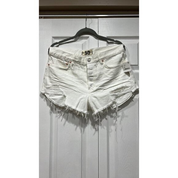 We the Free Loving Good Vibrations Cutoff Denim Shorts FREE PEOPLE - Picture 3 of 4